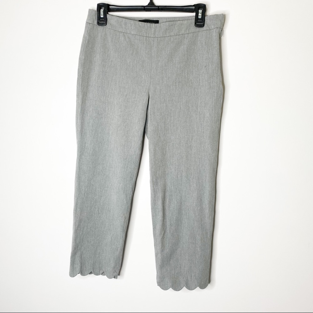 Talbots Gray Chatham Crop Scallop Hem Dress Pants Size 4